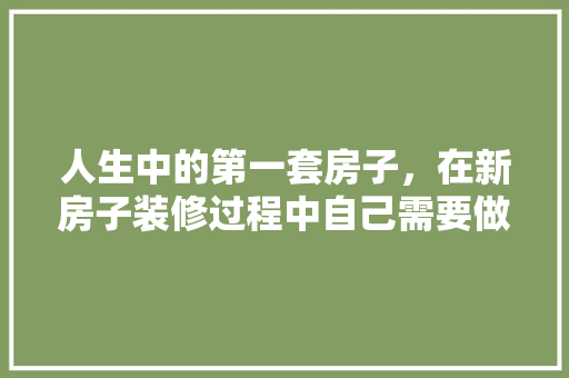 人生中的第一套房子，在新房子装修过程中自己需要做什么，室内装修前需要准备什么东西。 人生中的第一套房子，在新房子装修过程中自己需要做什么，室内装修前需要准备什么东西。 装修知识