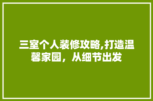 三室个人装修攻略,打造温馨家园，从细节出发 三室个人装修攻略,打造温馨家园，从细节出发 装修知识