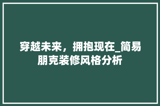 穿越未来，拥抱现在_简易朋克装修风格分析 穿越未来，拥抱现在_简易朋克装修风格分析 买房须知