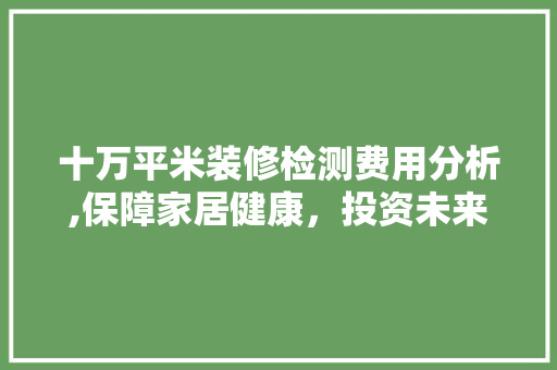 十万平米装修检测费用分析,保障家居健康，投资未来生活 十万平米装修检测费用分析,保障家居健康，投资未来生活 家居装饰