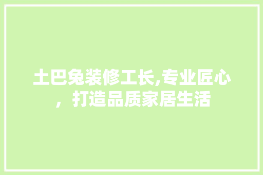 土巴兔装修工长,专业匠心，打造品质家居生活 土巴兔装修工长,专业匠心，打造品质家居生活 二手房