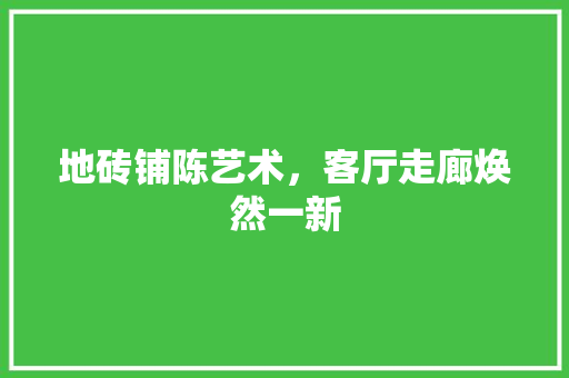 地砖铺陈艺术，客厅走廊焕然一新 地砖铺陈艺术，客厅走廊焕然一新 家居装饰