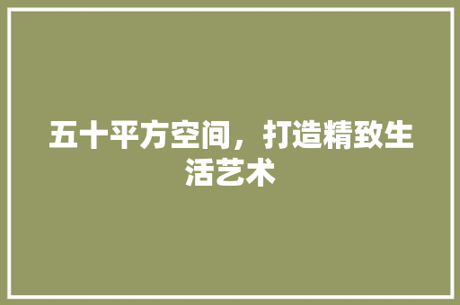 五十平方空间，打造精致生活艺术 五十平方空间，打造精致生活艺术 二手房