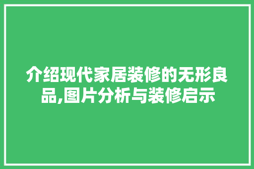 介绍现代家居装修的无形良品,图片分析与装修启示 介绍现代家居装修的无形良品,图片分析与装修启示 二手房