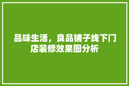 品味生活，良品铺子线下门店装修效果图分析
