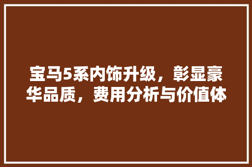 宝马5系内饰升级，彰显豪华品质，费用分析与价值体现 宝马5系内饰升级，彰显豪华品质，费用分析与价值体现 买房须知