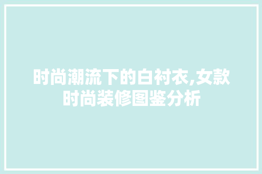 时尚潮流下的白衬衣,女款时尚装修图鉴分析 时尚潮流下的白衬衣,女款时尚装修图鉴分析 二手房