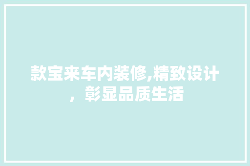 款宝来车内装修,精致设计，彰显品质生活 款宝来车内装修,精致设计，彰显品质生活 家居设计