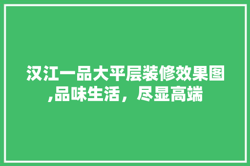 汉江一品大平层装修效果图,品味生活，尽显高端 汉江一品大平层装修效果图,品味生活，尽显高端 买房须知