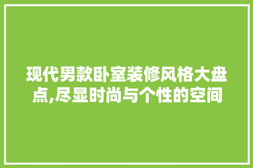 现代男款卧室装修风格大盘点,尽显时尚与个性的空间美学 现代男款卧室装修风格大盘点,尽显时尚与个性的空间美学 家居装饰
