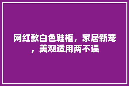 网红款白色鞋柜，家居新宠，美观适用两不误 网红款白色鞋柜，家居新宠，美观适用两不误 买房须知