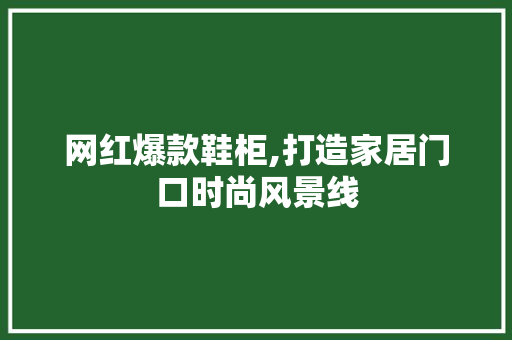 网红爆款鞋柜,打造家居门口时尚风景线 网红爆款鞋柜,打造家居门口时尚风景线 买房须知