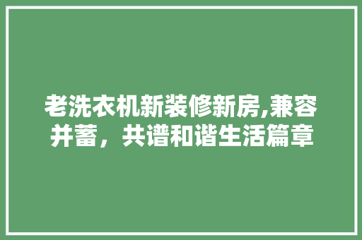 老洗衣机新装修新房,兼容并蓄，共谱和谐生活篇章 老洗衣机新装修新房,兼容并蓄，共谱和谐生活篇章 装修知识