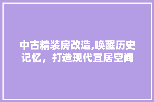 中古精装房改造,唤醒历史记忆，打造现代宜居空间 家居设计