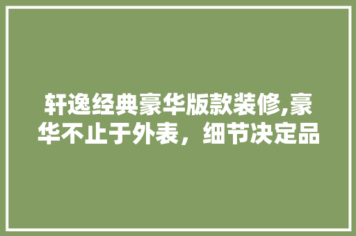 轩逸经典豪华版款装修,豪华不止于外表，细节决定品质 轩逸经典豪华版款装修,豪华不止于外表，细节决定品质 家居设计