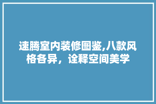 速腾室内装修图鉴,八款风格各异，诠释空间美学 速腾室内装修图鉴,八款风格各异，诠释空间美学 装修知识