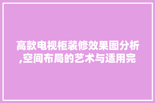 高款电视柜装修效果图分析,空间布局的艺术与适用完美融合 高款电视柜装修效果图分析,空间布局的艺术与适用完美融合 家居设计