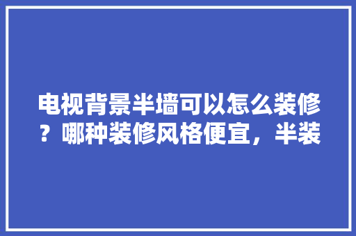 电视背景半墙可以怎么装修？哪种装修风格便宜，半装修需要准备什么东西。 电视背景半墙可以怎么装修？哪种装修风格便宜，半装修需要准备什么东西。 家居装饰