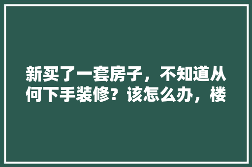 新买了一套房子，不知道从何下手装修？该怎么办，楼房装修前准备什么东西。 新买了一套房子，不知道从何下手装修？该怎么办，楼房装修前准备什么东西。 二手房