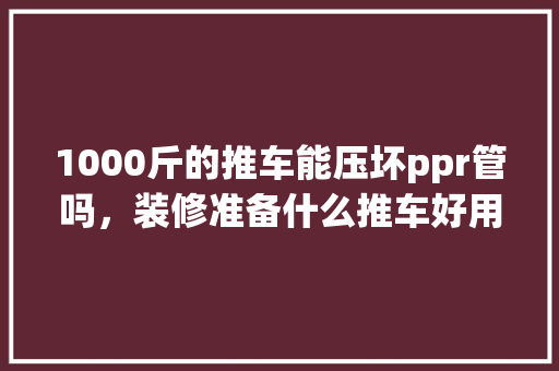 1000斤的推车能压坏ppr管吗，装修准备什么推车好用呢视频。 1000斤的推车能压坏ppr管吗，装修准备什么推车好用呢视频。 家居设计