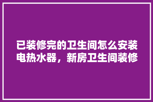 已装修完的卫生间怎么安装电热水器，新房卫生间装修准备什么东西。 已装修完的卫生间怎么安装电热水器，新房卫生间装修准备什么东西。 家居设计