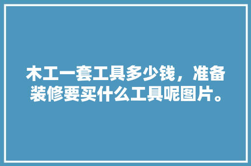 木工一套工具多少钱，准备装修要买什么工具呢图片。 木工一套工具多少钱，准备装修要买什么工具呢图片。 二手房