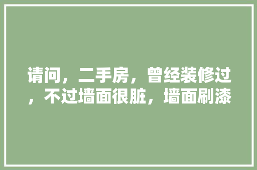 请问，二手房，曾经装修过，不过墙面很脏，墙面刷漆，也需要这么多步骤嘛，装修刷漆前准备什么东西好。 请问，二手房，曾经装修过，不过墙面很脏，墙面刷漆，也需要这么多步骤嘛，装修刷漆前准备什么东西好。 二手房