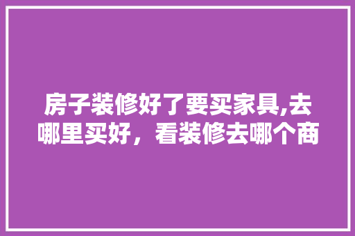 房子装修好了要买家具,去哪里买好，看装修去哪个商场。 房子装修好了要买家具,去哪里买好，看装修去哪个商场。 装修知识