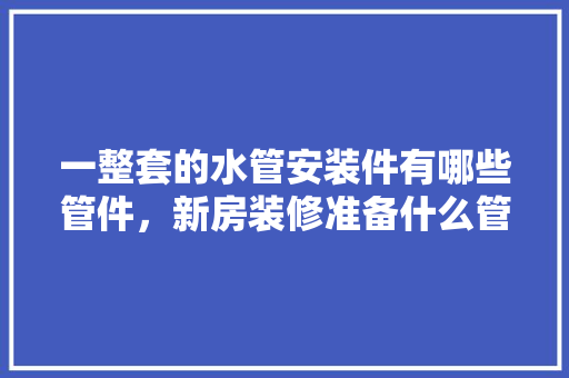 一整套的水管安装件有哪些管件，新房装修准备什么管件好。 一整套的水管安装件有哪些管件，新房装修准备什么管件好。 二手房