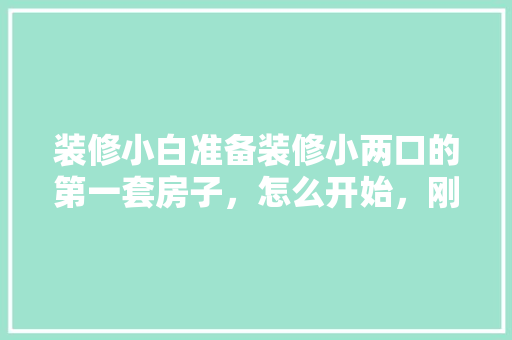 装修小白准备装修小两口的第一套房子，怎么开始，刚开始装修要做什么准备工作。 装修小白准备装修小两口的第一套房子，怎么开始，刚开始装修要做什么准备工作。 买房须知
