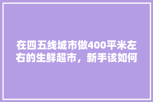在四五线城市做400平米左右的生鲜超市，新手该如何起步，生鲜便利店装修准备什么材料。 在四五线城市做400平米左右的生鲜超市，新手该如何起步，生鲜便利店装修准备什么材料。 家居装饰