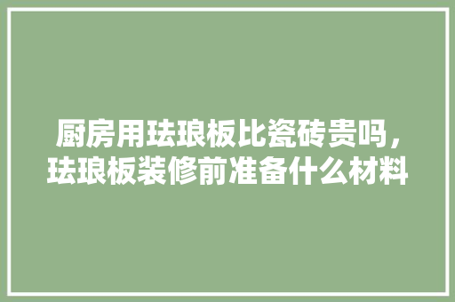 厨房用珐琅板比瓷砖贵吗，珐琅板装修前准备什么材料。 厨房用珐琅板比瓷砖贵吗，珐琅板装修前准备什么材料。 二手房