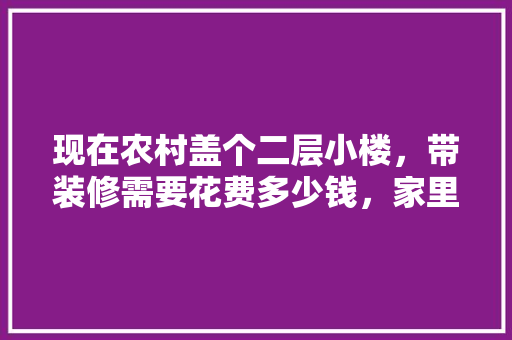 现在农村盖个二层小楼，带装修需要花费多少钱，家里装修需要准备什么材料。 现在农村盖个二层小楼，带装修需要花费多少钱，家里装修需要准备什么材料。 买房须知
