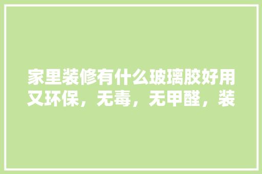 家里装修有什么玻璃胶好用又环保，无毒，无甲醛，装修前准备什么玻璃胶好呢。 家里装修有什么玻璃胶好用又环保，无毒，无甲醛，装修前准备什么玻璃胶好呢。 家居装饰