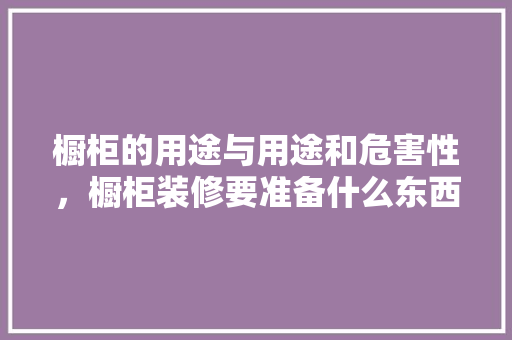 橱柜的用途与用途和危害性，橱柜装修要准备什么东西呢。 橱柜的用途与用途和危害性，橱柜装修要准备什么东西呢。 买房须知