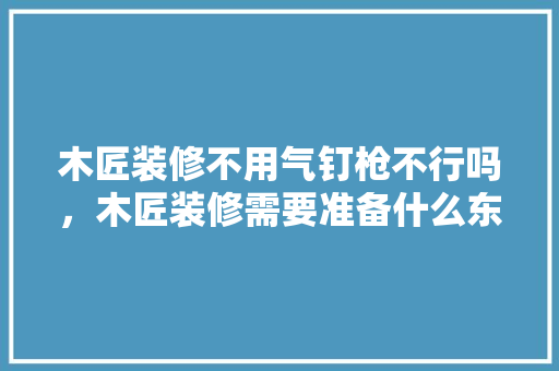 木匠装修不用气钉枪不行吗，木匠装修需要准备什么东西。 木匠装修不用气钉枪不行吗，木匠装修需要准备什么东西。 家居设计