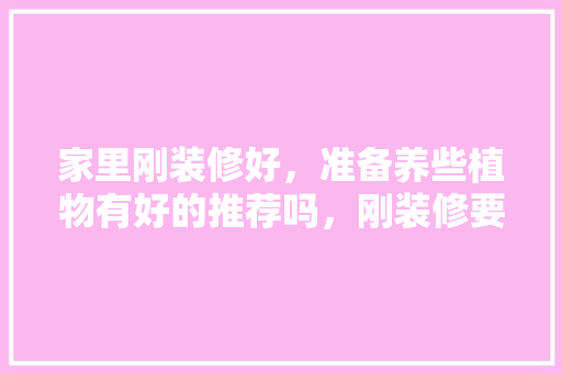 家里刚装修好，准备养些植物有好的推荐吗，刚装修要准备买一些什么东西。 家里刚装修好，准备养些植物有好的推荐吗，刚装修要准备买一些什么东西。 买房须知