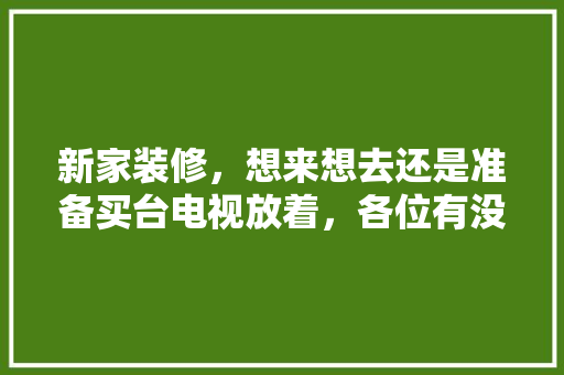新家装修，想来想去还是准备买台电视放着，各位有没有什么推荐呀，装修前准备购买什么物品好。 新家装修，想来想去还是准备买台电视放着，各位有没有什么推荐呀，装修前准备购买什么物品好。 装修知识