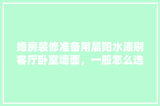 婚房装修准备用晨阳水漆刷客厅卧室墙面，一般怎么选择墙壁颜色，准备装修要先弄什么墙体呢。 婚房装修准备用晨阳水漆刷客厅卧室墙面，一般怎么选择墙壁颜色，准备装修要先弄什么墙体呢。 家居设计