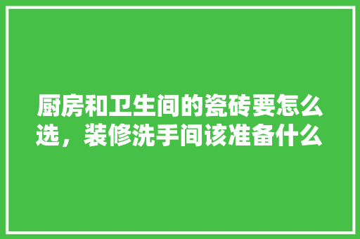 厨房和卫生间的瓷砖要怎么选，装修洗手间该准备什么东西。 厨房和卫生间的瓷砖要怎么选，装修洗手间该准备什么东西。 二手房