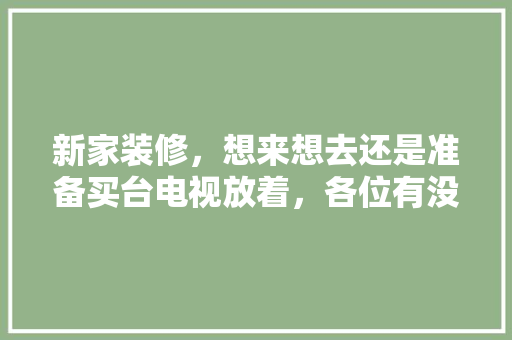 新家装修，想来想去还是准备买台电视放着，各位有没有什么推荐呀，装修房间要准备什么东西。 新家装修，想来想去还是准备买台电视放着，各位有没有什么推荐呀，装修房间要准备什么东西。 家居设计
