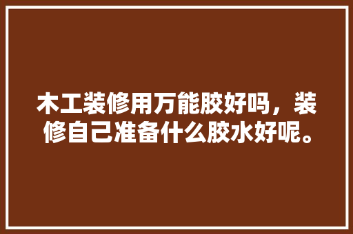 木工装修用万能胶好吗，装修自己准备什么胶水好呢。 木工装修用万能胶好吗，装修自己准备什么胶水好呢。 家居装饰