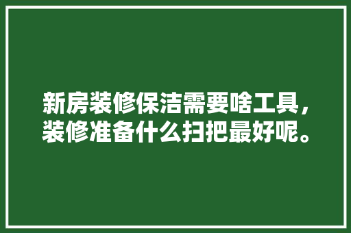 新房装修保洁需要啥工具，装修准备什么扫把最好呢。 新房装修保洁需要啥工具，装修准备什么扫把最好呢。 家居装饰