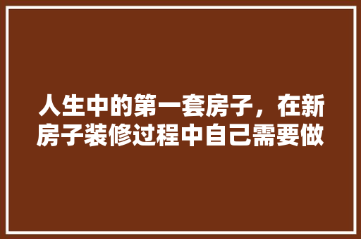 人生中的第一套房子，在新房子装修过程中自己需要做什么，自己装修要准备什么道具呢。 人生中的第一套房子，在新房子装修过程中自己需要做什么，自己装修要准备什么道具呢。 二手房