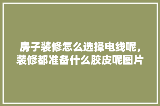 房子装修怎么选择电线呢，装修都准备什么胶皮呢图片。 房子装修怎么选择电线呢，装修都准备什么胶皮呢图片。 装修知识