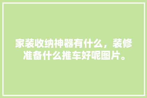 家装收纳神器有什么，装修准备什么推车好呢图片。 家装收纳神器有什么，装修准备什么推车好呢图片。 买房须知