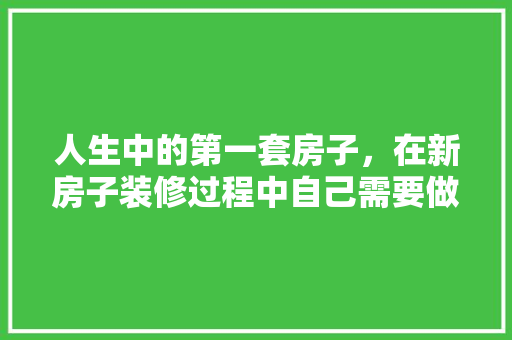 人生中的第一套房子，在新房子装修过程中自己需要做什么，新房装修前做些什么准备工作。 人生中的第一套房子，在新房子装修过程中自己需要做什么，新房装修前做些什么准备工作。 买房须知