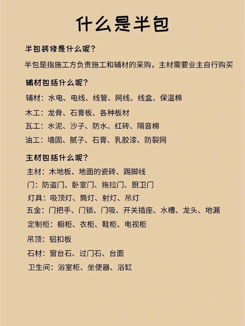 装修半包材料包括哪些内容,装修半包准备什么材料好。 装修知识 装修半包材料包括哪些内容,装修半包准备什么材料好。 装修半包材料包括哪些内容,装修半包准备什么材料好。 装修知识